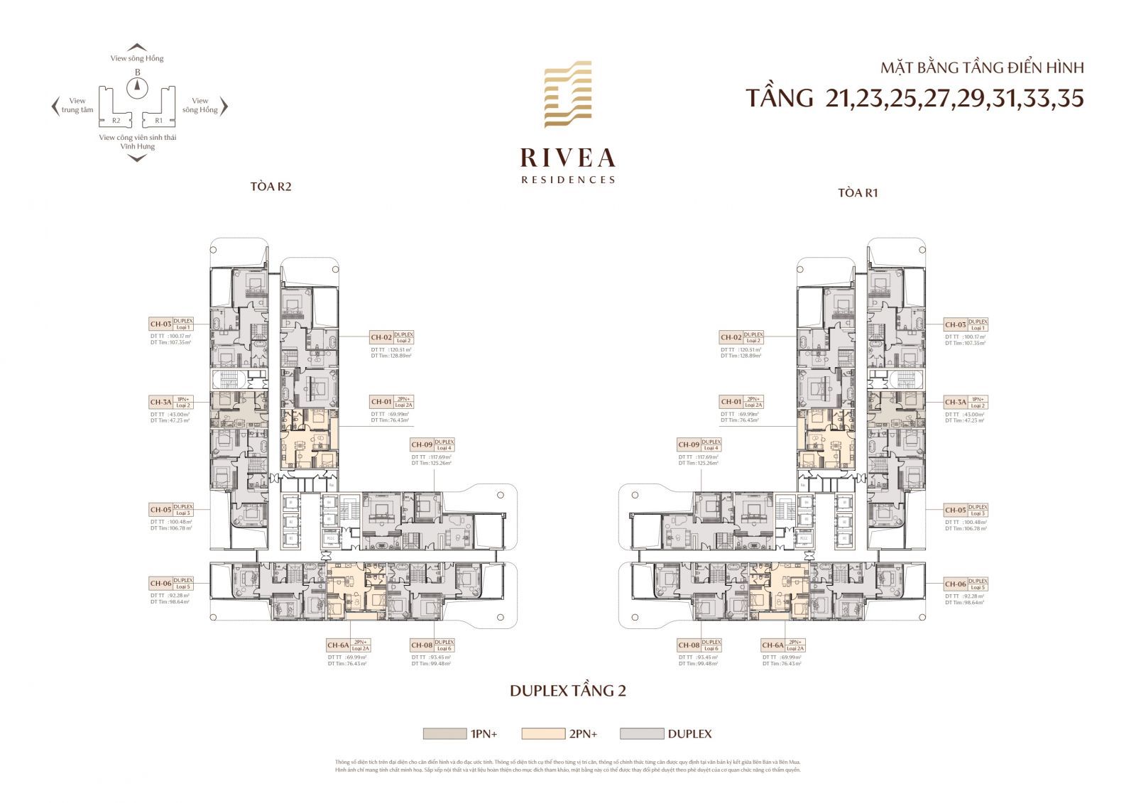 mặt bằng chung cư Rivea Hà Nội